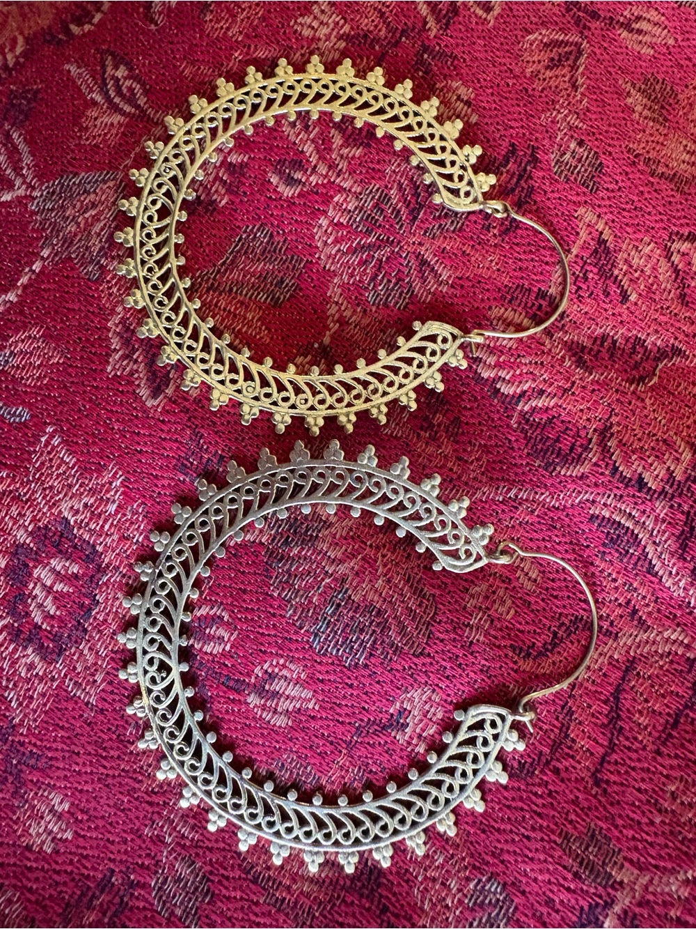Boho bronze Hoop Earrings